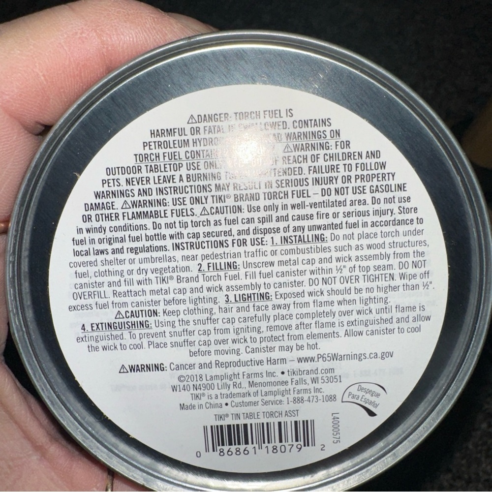TIKI Brand Torch Fuel Canister - Picture 6 of 6